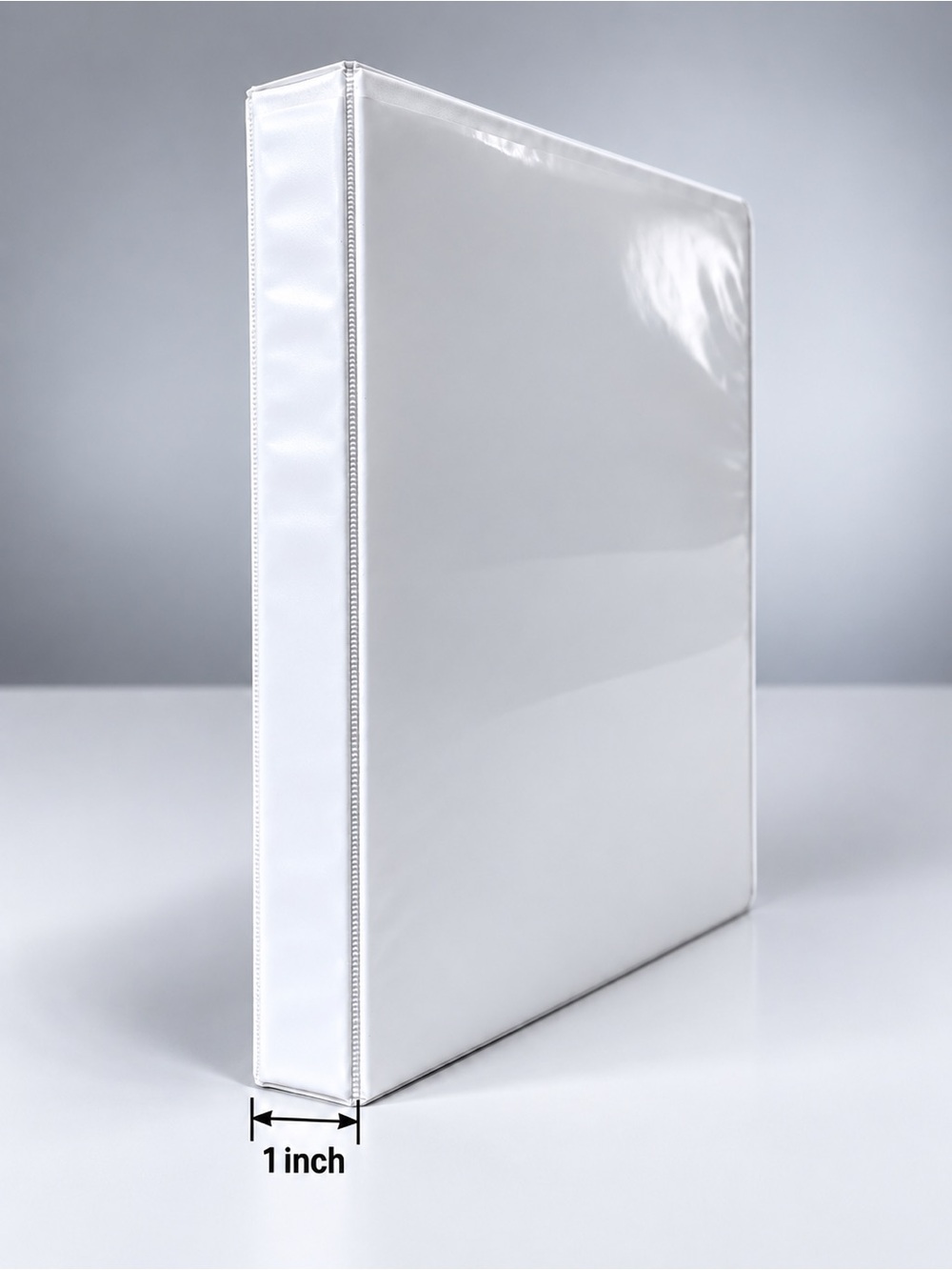 Clear Pocket 3-Ring Photo Binder in White - 1" Spine